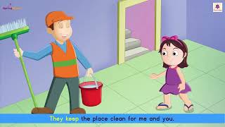 Sweeper and Carpenter - Rhyme | Jr KG FLN World Around Us Book 2 | Springboard