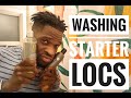 HOW TO WASH YOUR STARTER LOCS|| Washing My Hightop Locs, Interlocks, 2c-46 Hair Texture
