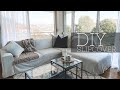 COUCH COVER DIY | NO SEW | Relooker son vieux canape | Εύκολο hack για να ανανεώσετε το καναπέ σασ