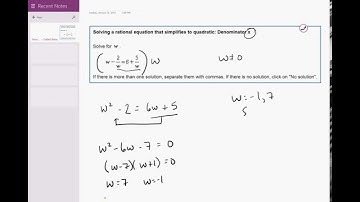 P 03 16 Solving a rational equation that simplifies to quadratic: Denominator x
