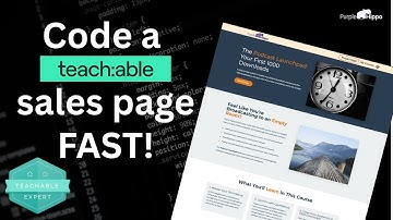 Watch Me Build a Teachable Sales Page in 5 Mins using AI (10x Speed Timelapse)