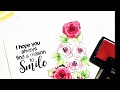 Handmade Cards With Altenew | Painted Flowers Stamp Set | Altenew | Tutorial | Start To Finish