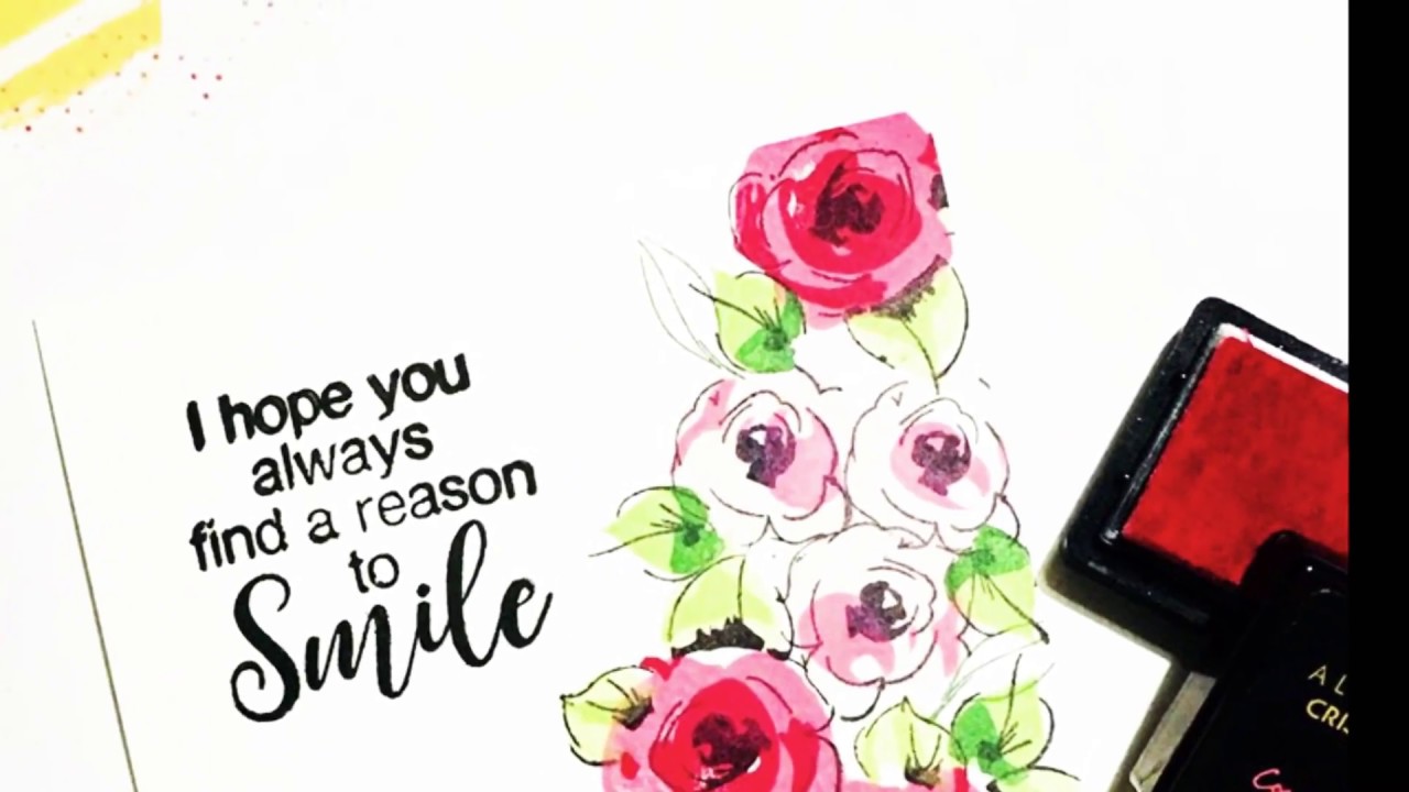 Handmade Cards With Altenew | Painted Flowers Stamp Set | Altenew | Tutorial | Start To Finish