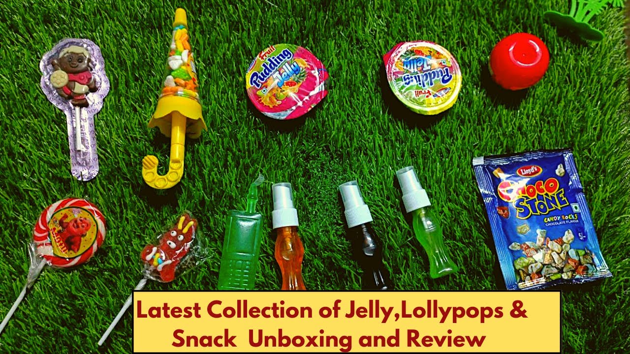 Candies Unboxing & Review Fruit Jelly, Lollipop Candies Different