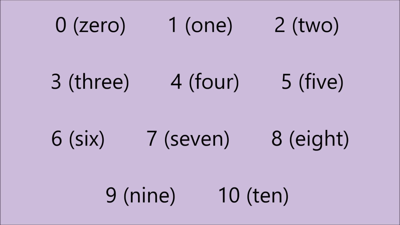 Cum SÄ NumÄrÄm PanÄ La 10 In Limba Engleza 5 Youtube