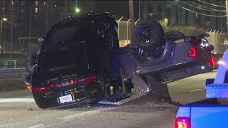 Patrol car involved in crash following chase through Cobb County into Atlanta: GSP
