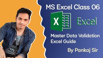 Mastering Data Validation in Excel: A Step-by-Step Tutorial | By Pankaj Sir
