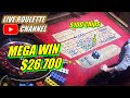 Live roulette   mega win 26700 in las vegas casino  100 chips inside exclusive  20231023