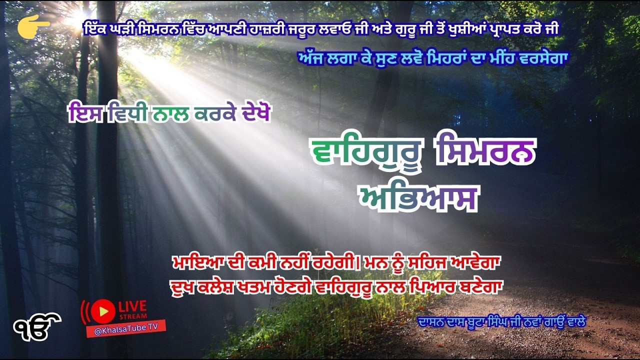 Simran for Inner Peace | Peaceful Gurbani Meditation Waheguru Jaap | ਸੁਚੇਤ ਵਾਹਿਗੁਰੂ ਨਾਮ ਸਿਮਰਨ ਅਭਿਆਸ