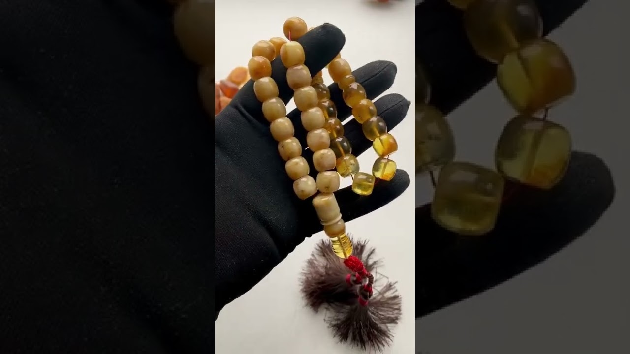Natural Baltic Amber Islamic Prayer Beads 52g.