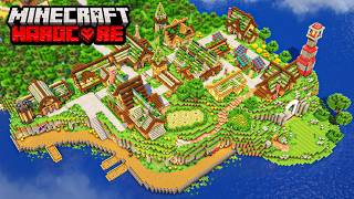 I Built a FARMING VILLAGE in Hardcore Minecraft