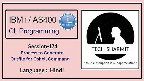 Generating Outfile for Qshell commands  | ibmi training | as400 tutorial | as400 | cl programming |