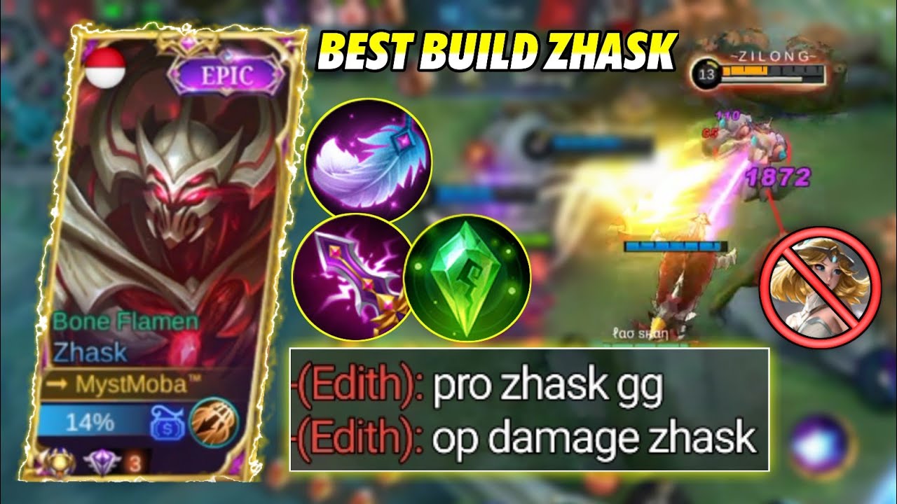 ZHASK COUNTER EDITH?! BUILD ZHASK TERBARU & TERSAKIT 2022 I TOP 1 GLOBAL ZHASK