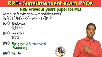 RRB Laboratory Superintendent Previous Year Question Paper & Answers, rrb lab technician MCQ2019|