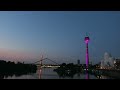 Rheinturm Düsseldorf Magenta Lichtshow 2020