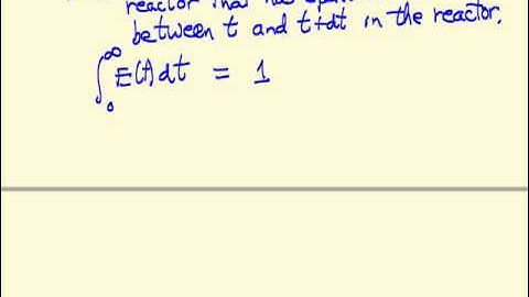 Segregated Flow and Residence Time Distribution