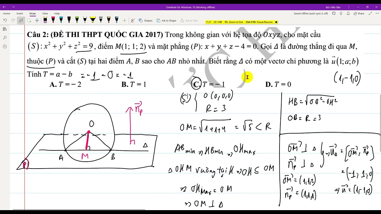 1. Lập phương trình mặt phẳng, đường thẳng có yếu tố min max - VDC