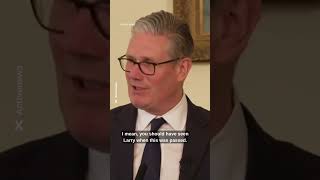 Starmer jokes about Larry the Cat at No.10 housing event. #KeirStarmer #ukpolitics
