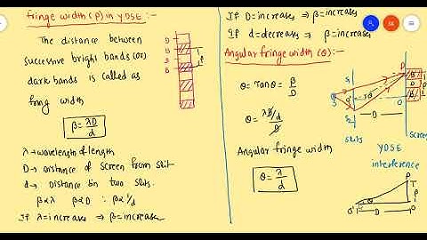 Wave optics class 12 // Fringe width ,Angular fringe width, problem on fringe width part 10.8 by ks