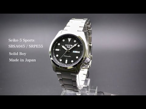 Seiko 5 Sports SBSA045 / SRPE55 Solid Boy Made in Japan - YouTube