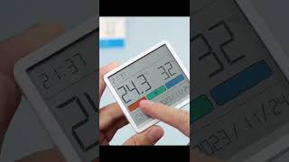 Product Link In Bio ( #1503 ) @Mavigadgets✅ All-In-One Indoor Humidity Meter Clock Thermometer