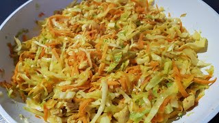 Cabbage with carrots and egg recipes || easy recipe