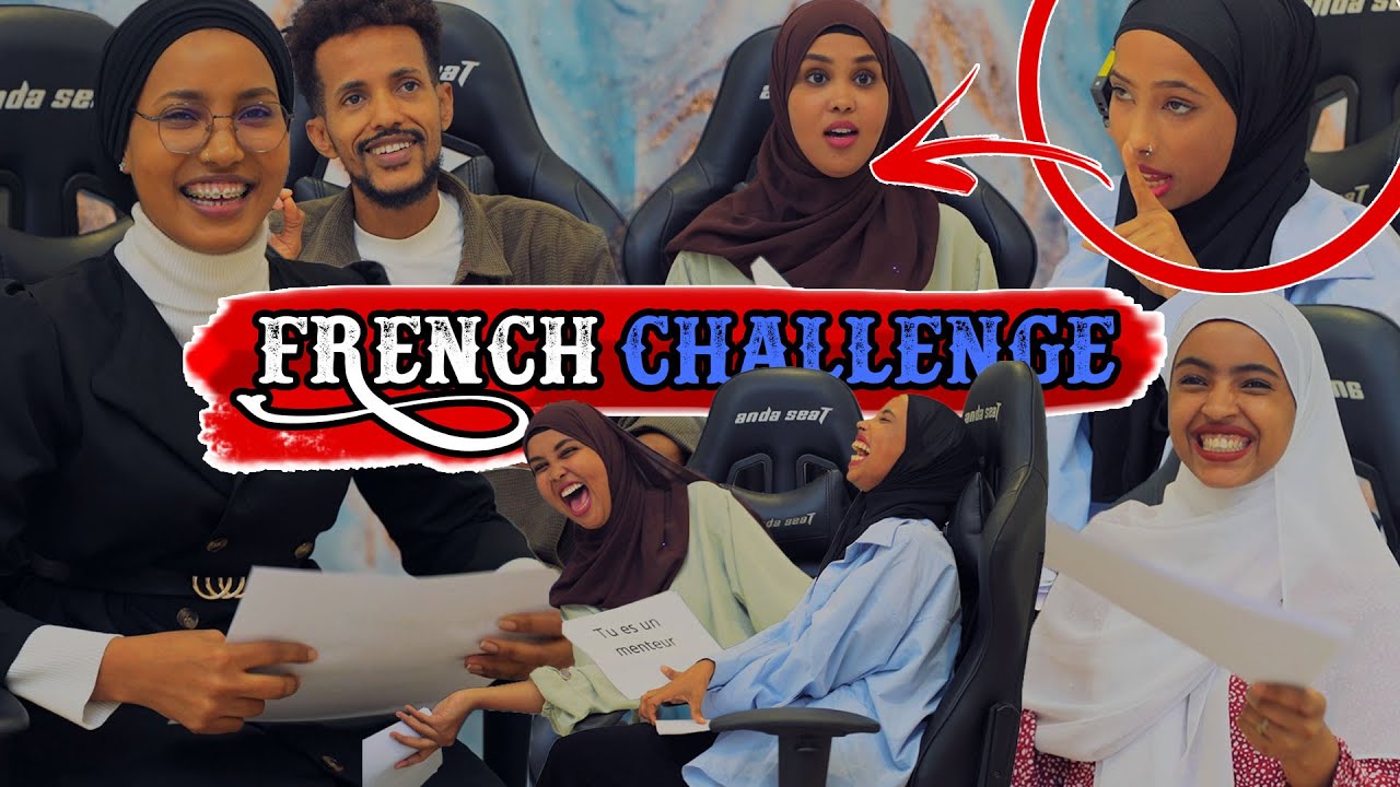 Wacdaro Sundus oo Faransiis Ku Hadleysa | Ladan, KoKo & KiKi Akhris FRENCH | Challenge Adag