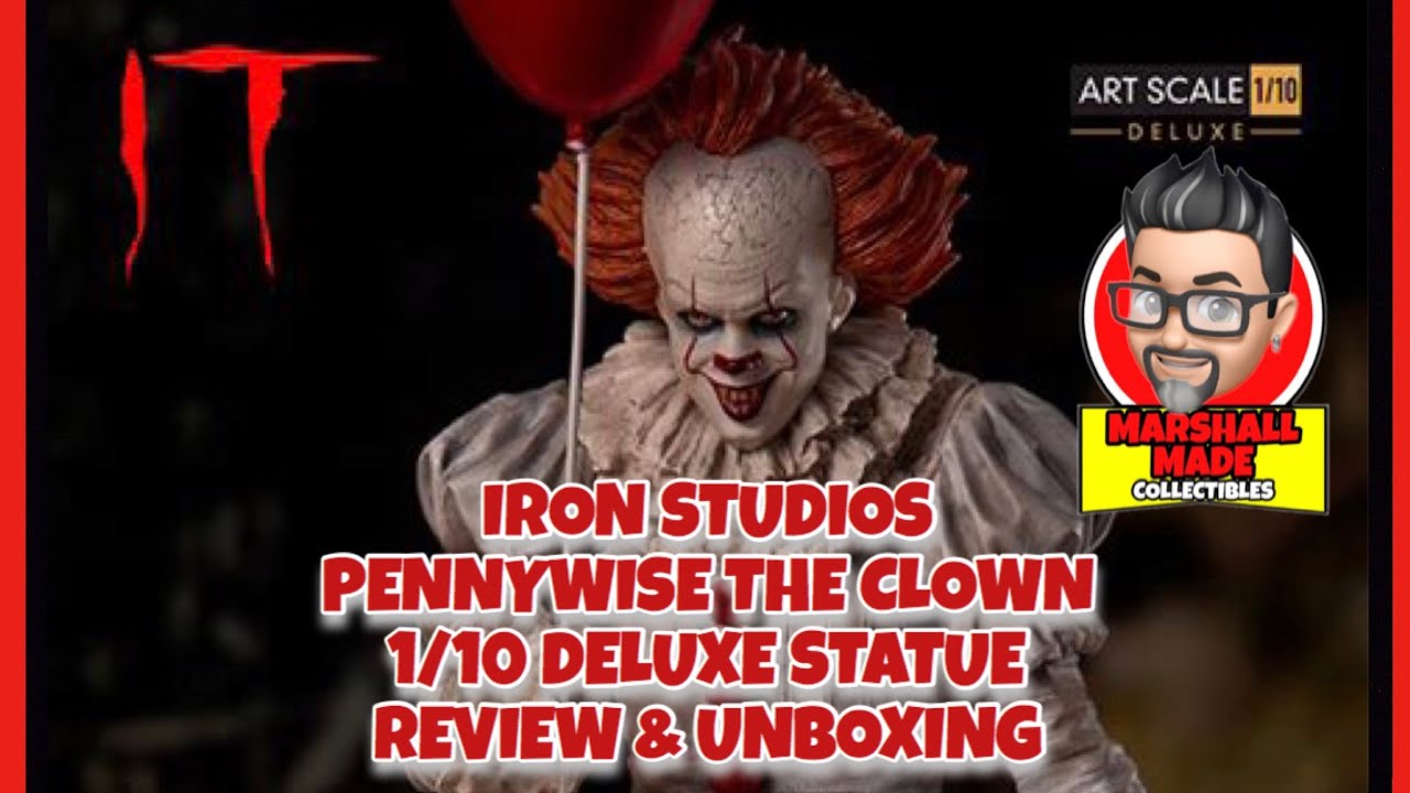 4K Review and Unboxing of The Deluxe Pennywise the Clown from IT - 1/10 Statue by Iron Studios