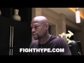 FLOYD MAYWEATHER RELAXING AS HE TALKS PACQUIAO AND MORE LESS THAN 24 HOURS BEFORE SHOWDOWN