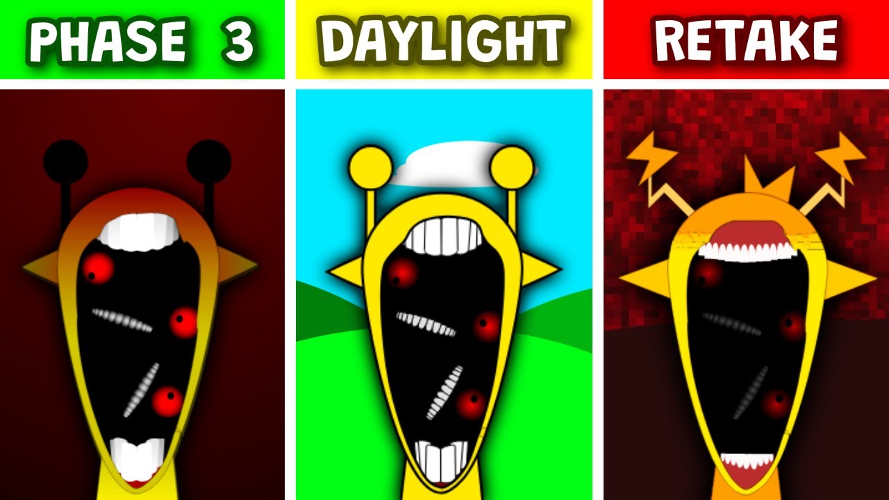 Sprunki Phase 3 VS Daylight VS Retake Style | MODS SWAP | Phases SWAP