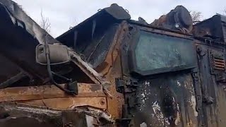 A rare & modern Russian K-53949 Linza armored field ambulance was destroyed by the Ukrainian forces.
