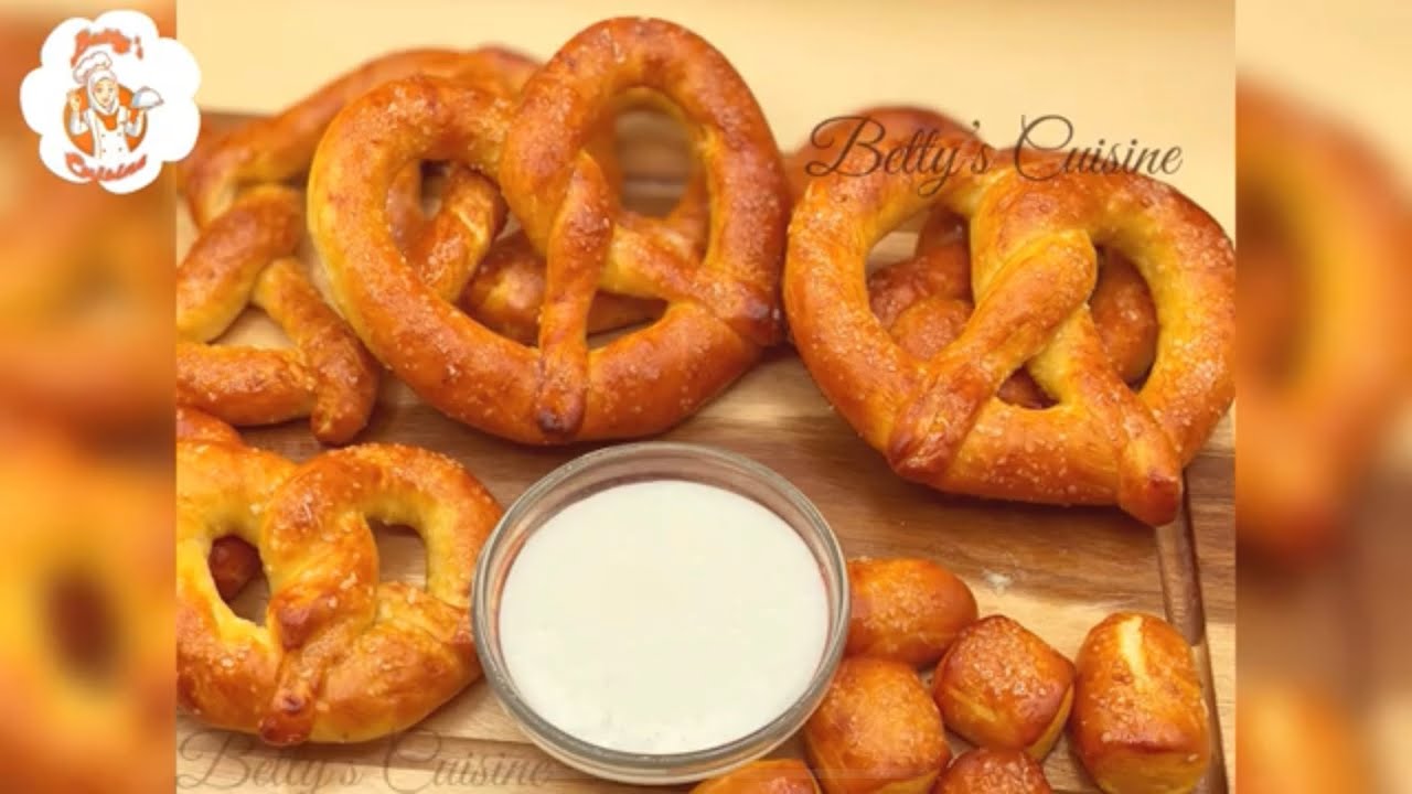 Homemade Soft Pretzel Recipe 🥨😋🥨وصفة فطائر (خبز) البريتزل الألماني القطني و اللذيذ