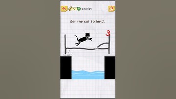 Draw 2 Save 14 level, Get the cat to land.