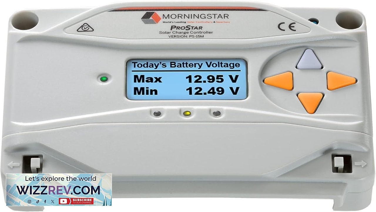 Morningstar Prostar 15A PWM Solar Charge Controller w Built In Meter ...