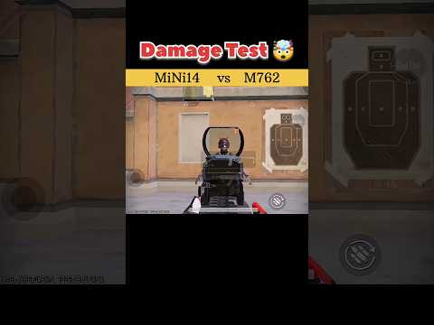 MiNi14 vs M762 Damage Test 🤯 #shorts #pubgmobile