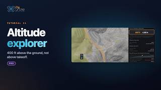 Altitude explorer in FlyDrone Planner on a tablet: 400 ft AGL vs your controller