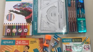 Ultimate apsara Kids art craft/ Ez grip pencil,Absolute,oil pastels,wax crayons,instrument set