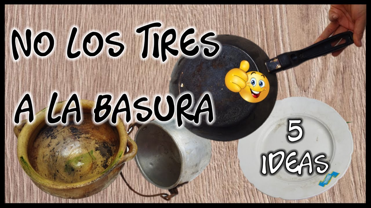 5 IDEAS PARA REUTILIZAR OLLAS, SARTEN Y PLATOS VIEJOS - Manualidades para la cocina