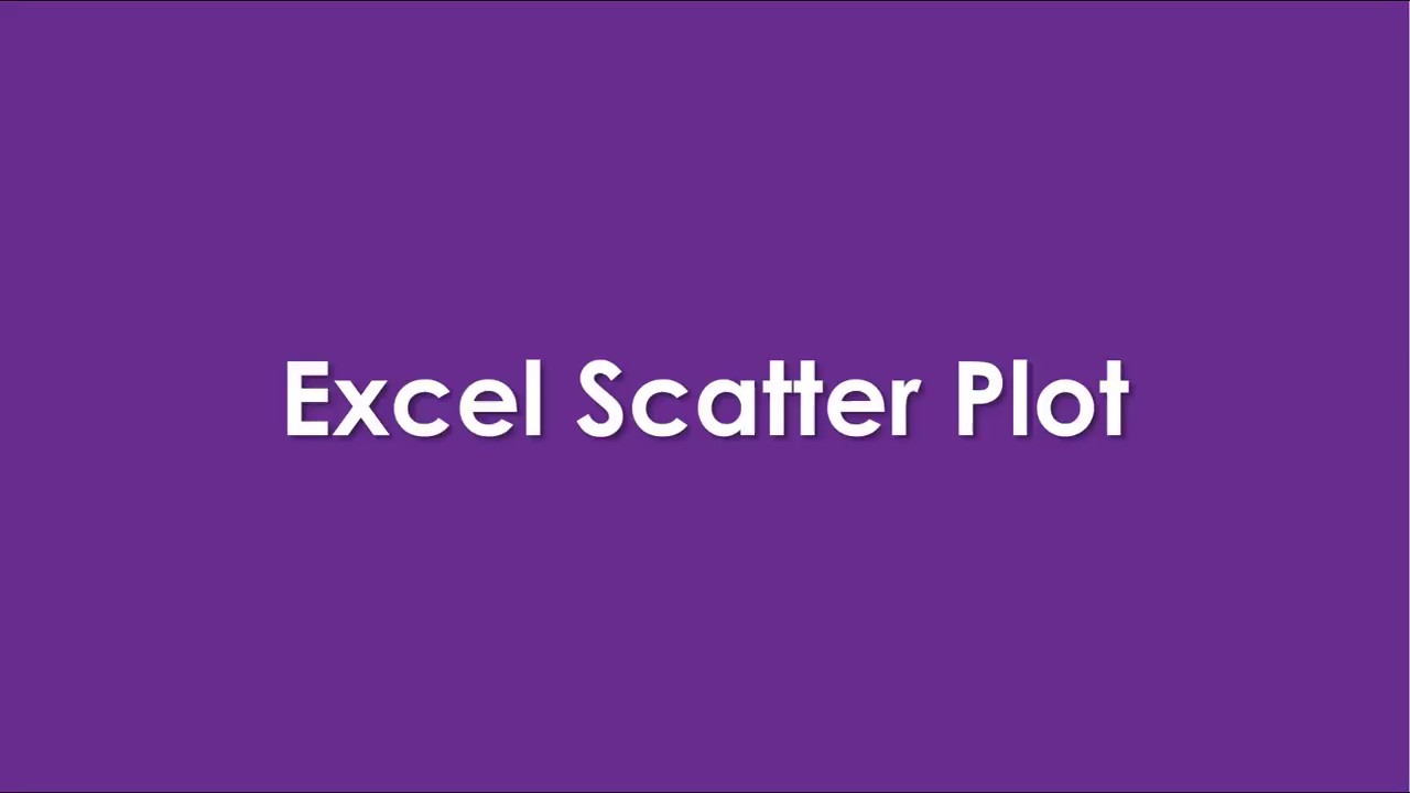 Simple Excel Scatter plot - YouTube
