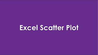Simple Excel Scatter plot