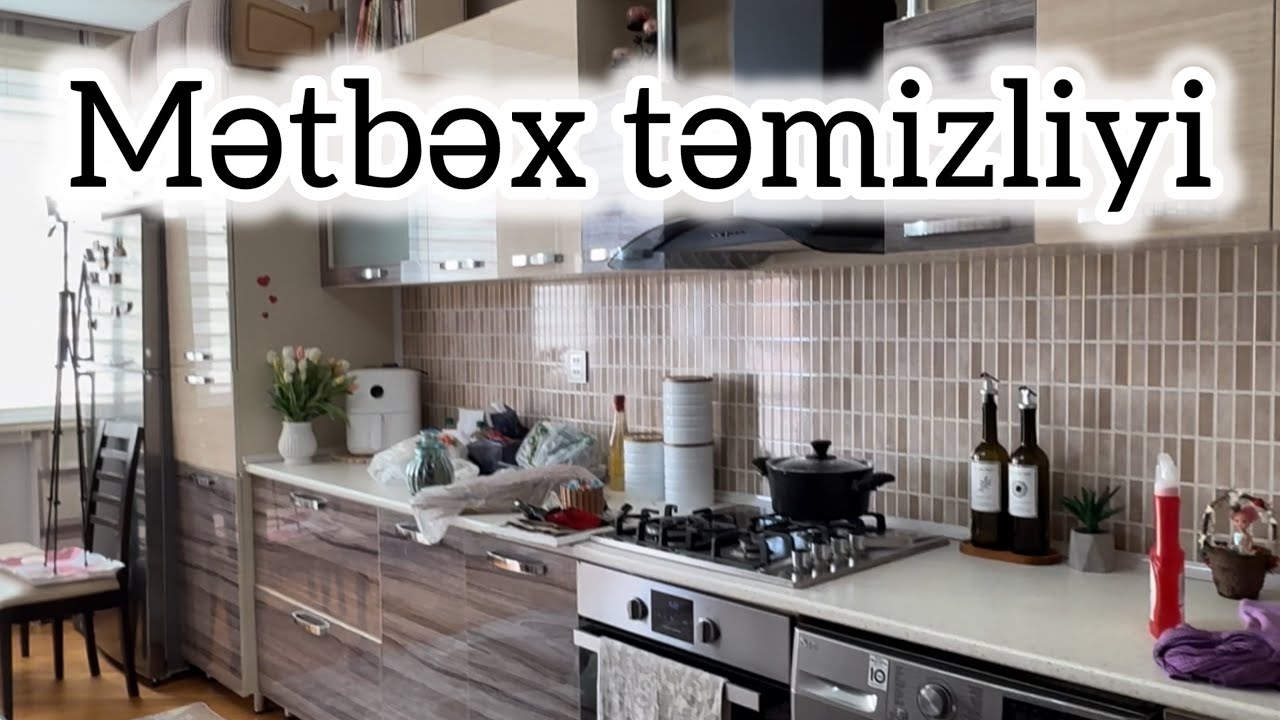 Başdan sona mətbəxi təmizlədim🫧Part:1 | Böyük arzumdan vaz keçdim🌸#təmizlik