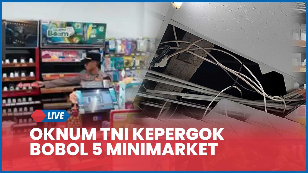 Detik-detik Oknum TNI Kepergok Bobol 5 Minimarket di Tulungagung, Panjat Bambu hingga Rusak CCTV
