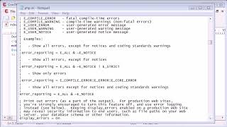 PHP 15  More on Error Reporting