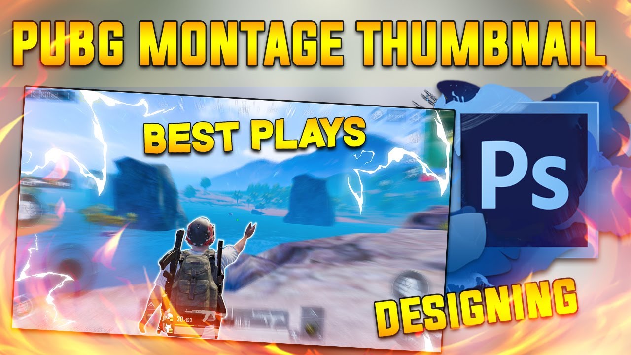 PUBG Mobile Best Plays Montage Thumbnail Design 2022 | PUBG Montage Thumbnail Photoshop Tutorial