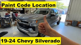Celebrity Paint Code Location Chevy Silverado 1500 19 20 21 22 23 2019 2020 2021 2022 2023 Profile