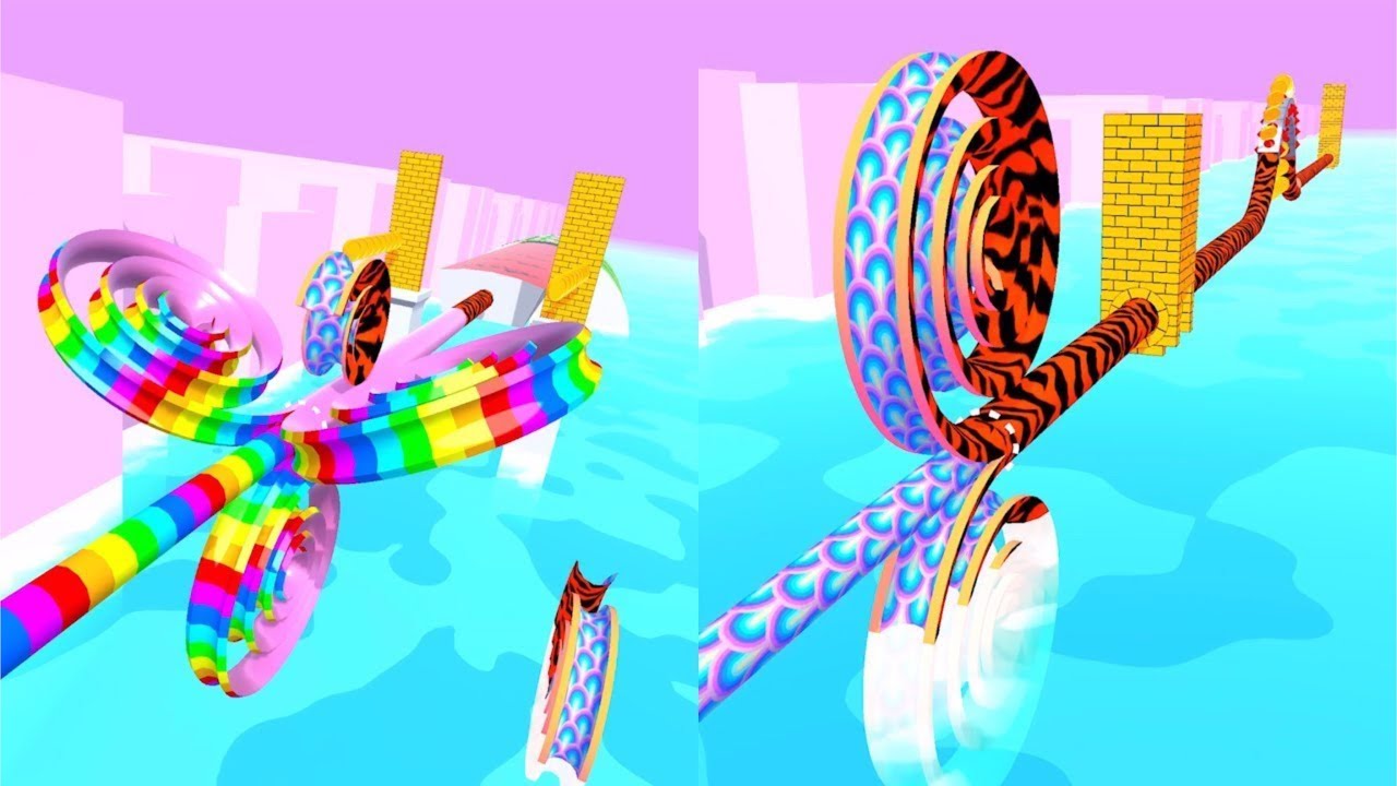 Spiral Rider! Very Satisfying And Relaxing ASMR Slicing Game