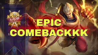 (ML) MVP Gatotkaca Epic Comeb4ck gaesss lup lupp