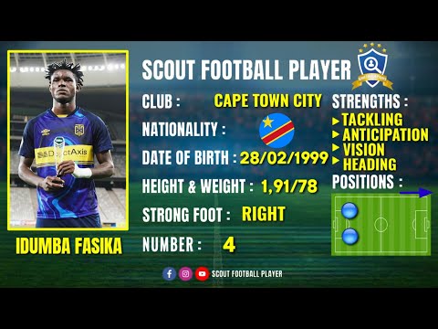 IDUMBA FASIKA CENTRE DEFENDER CONGO DR CAPE TOWN CITY BEST OF 2022 21 HD 