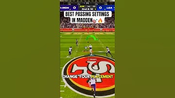 BEST PASSING SETTINGS IN MADDEN 24! #madden #madden24 #maddenultimateteam