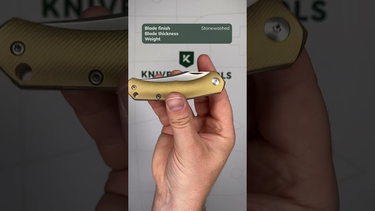 GiantMouse ACE Jutland JUTLAND-SJ-BRASS, Stonewashed CPM S90V